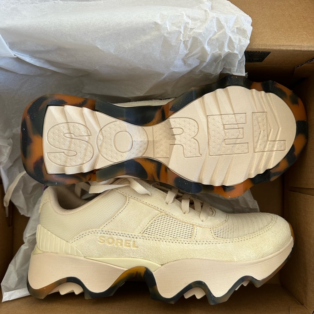 Sorel Cream Sneakers with Chunky Sole